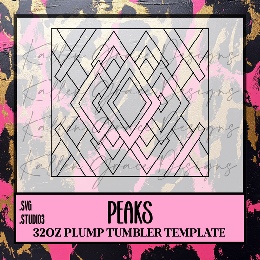 32oz Peaks {Tumbler Template}