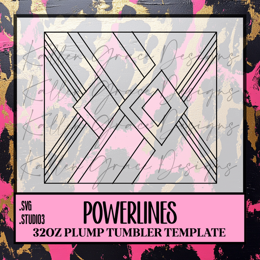 32oz Powerlines {Tumbler Template}