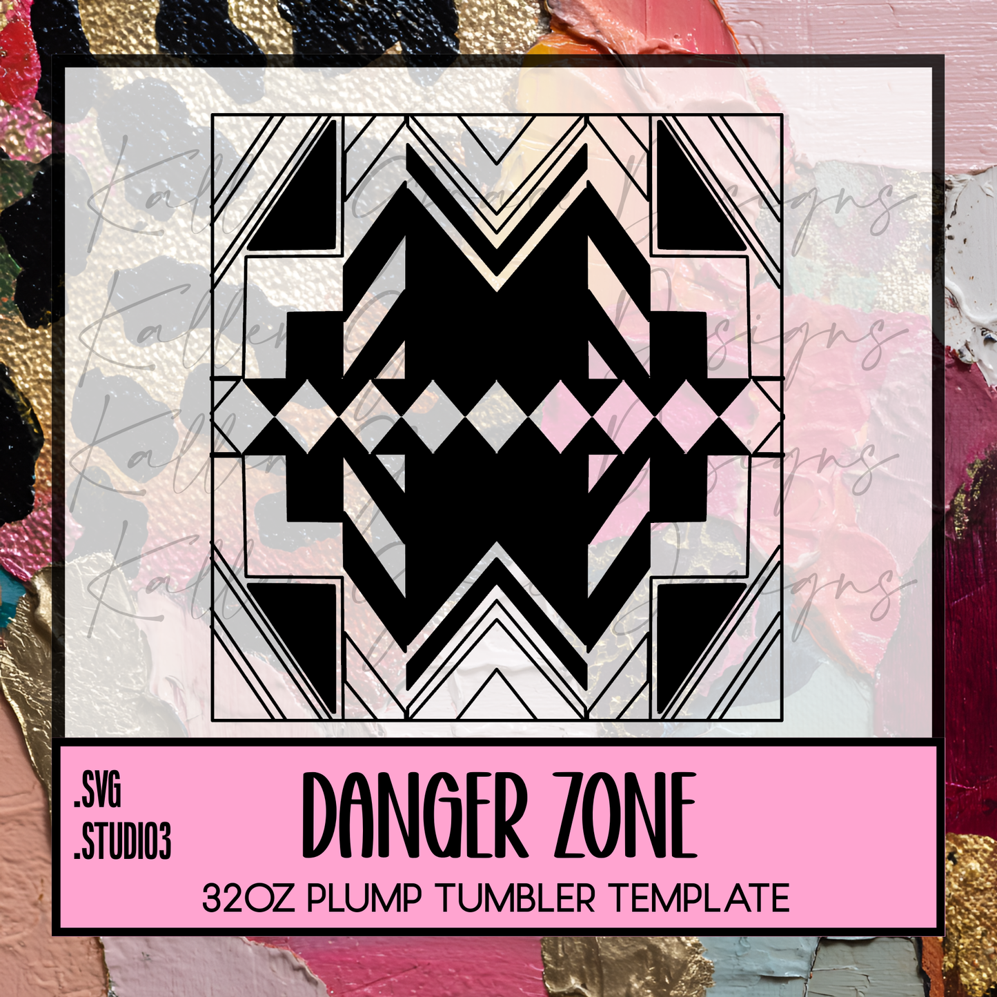 Danger Zone 32oz {Tumbler Template}