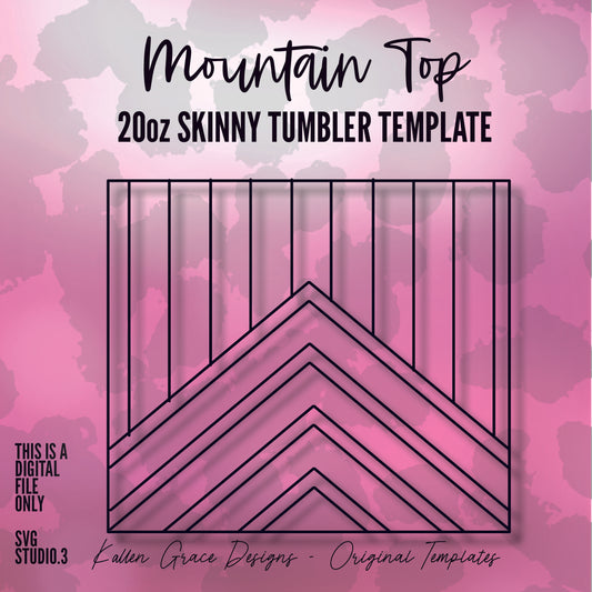 20oz Mountain Top Tumbler Template