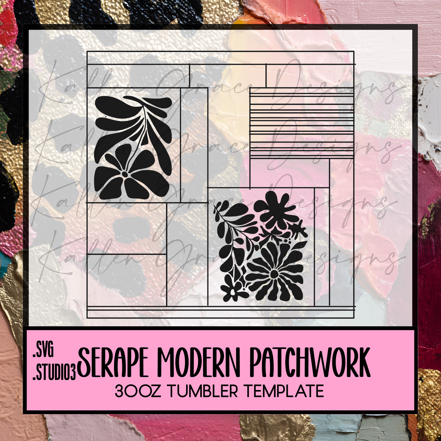 Serape Modern Patchwork 30oz {Tumbler Template}