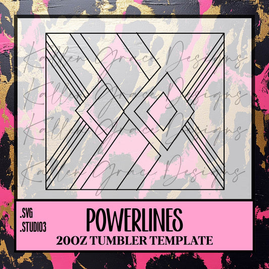 20oz Powerlines {Tumbler Template}