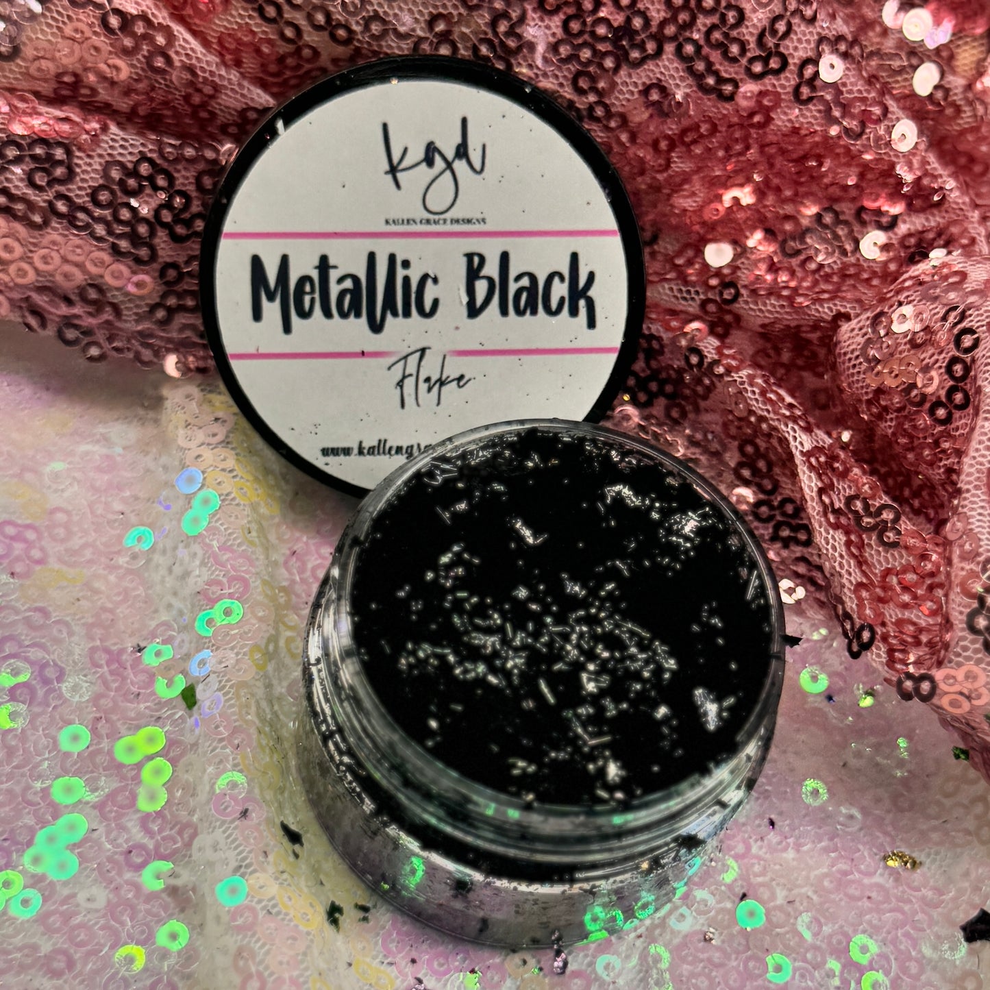 Metallic Black {Foil Flake}
