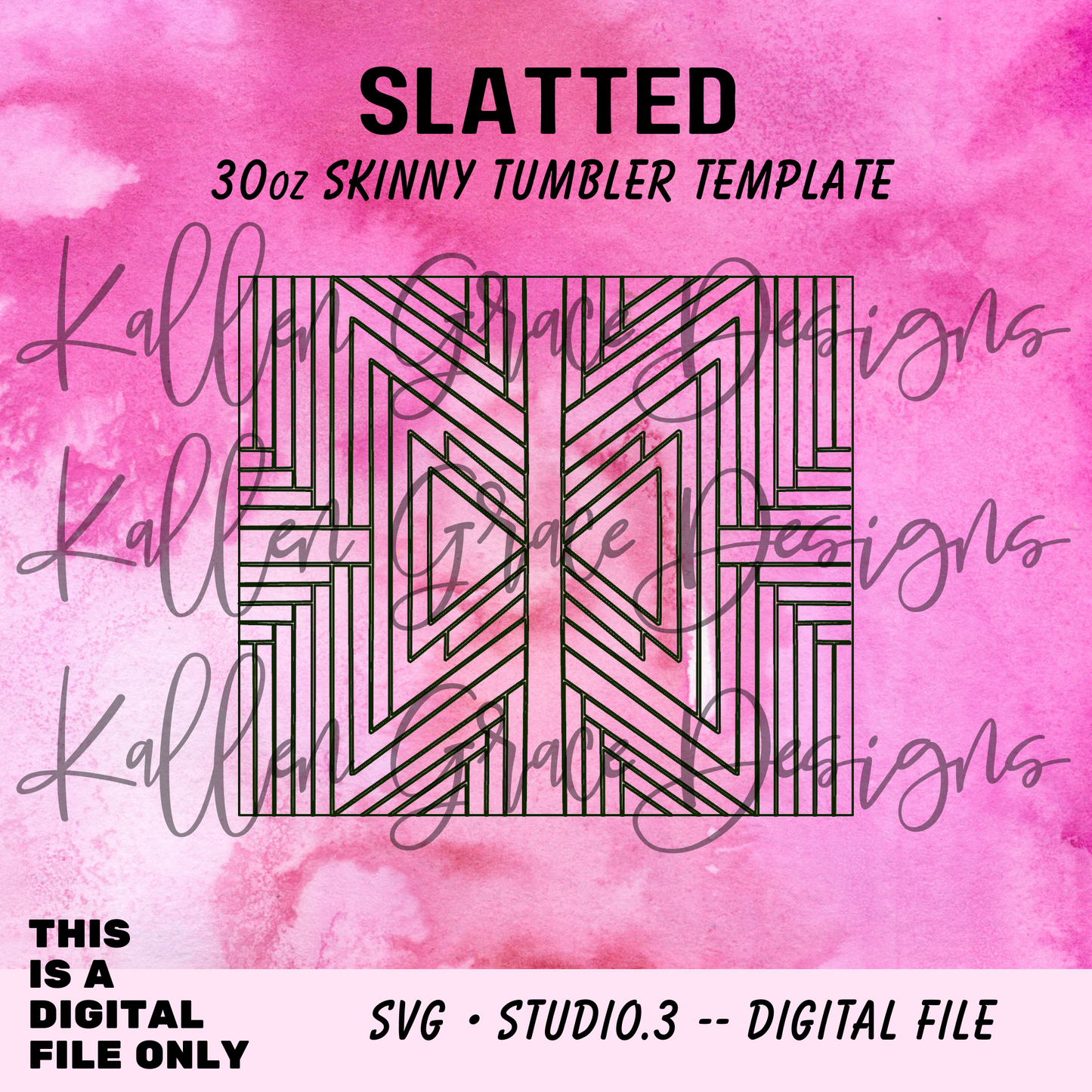 30oz Slatted {Tumbler Template}