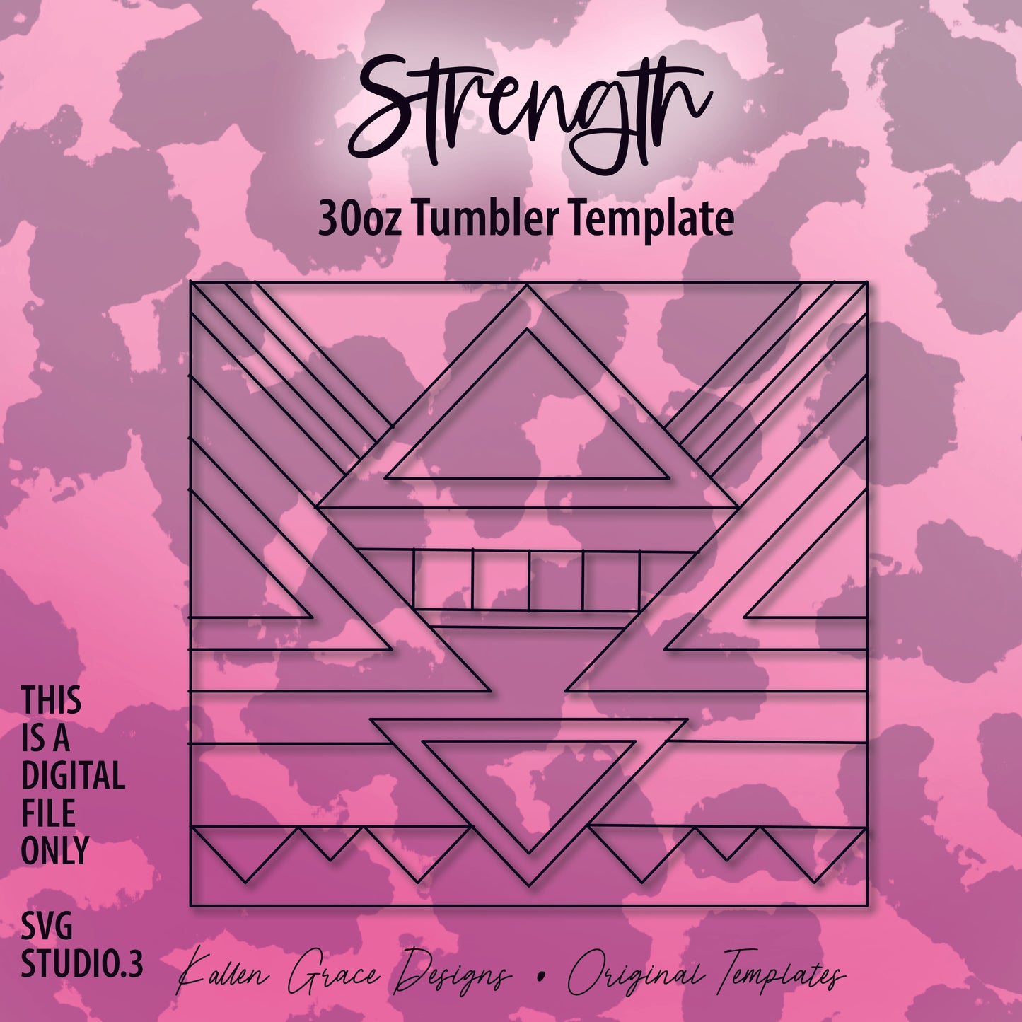 30oz Strength Tumbler Template