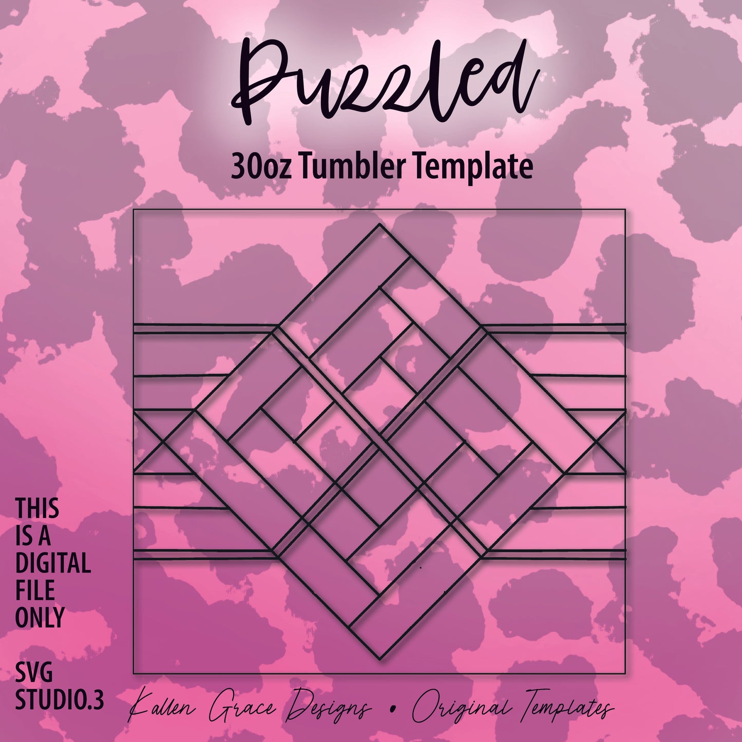 30oz Puzzled Tumbler Template
