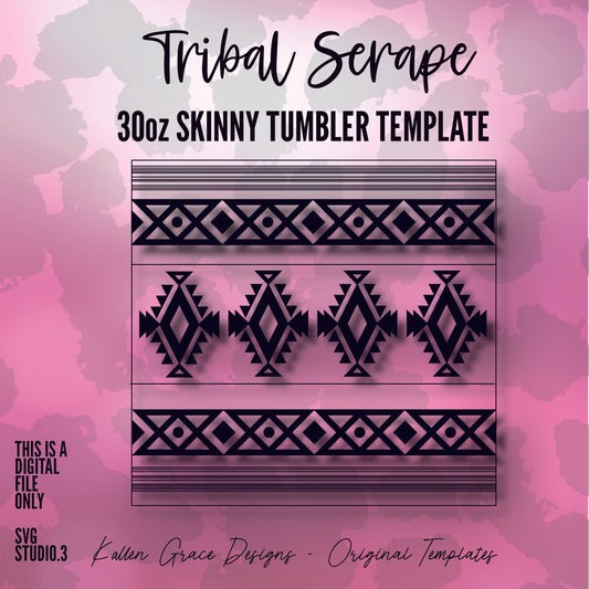 30oz Tribal Serape Template