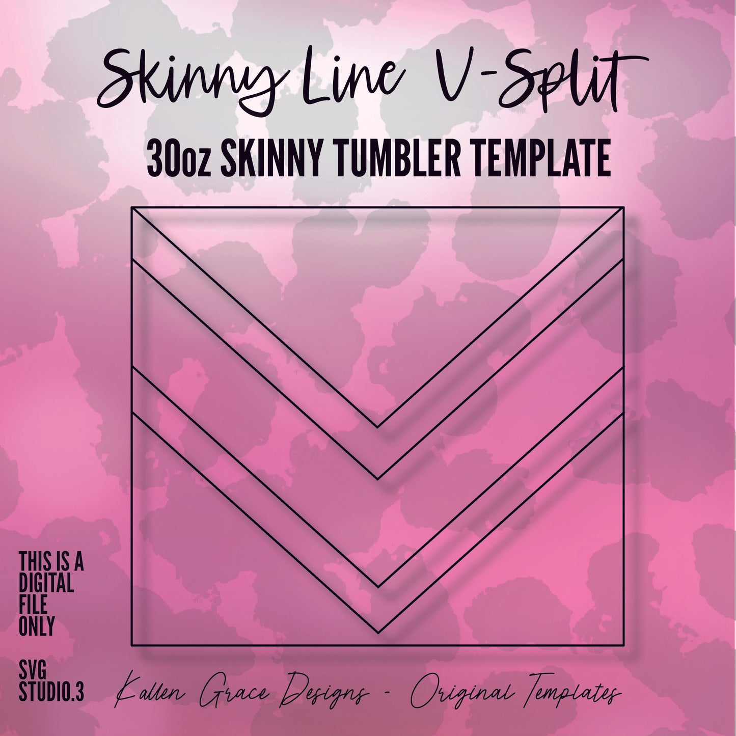 30oz Skinny Line V-Split Tumbler Template