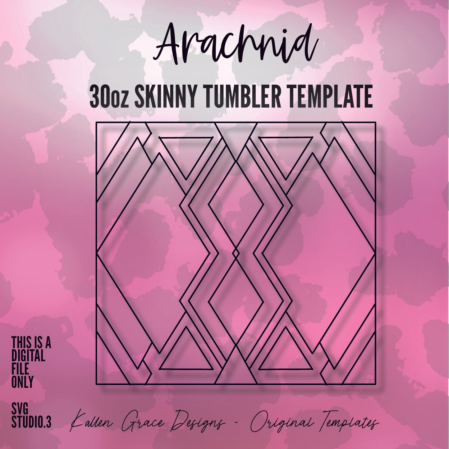 30oz Arachnid Tumbler Template