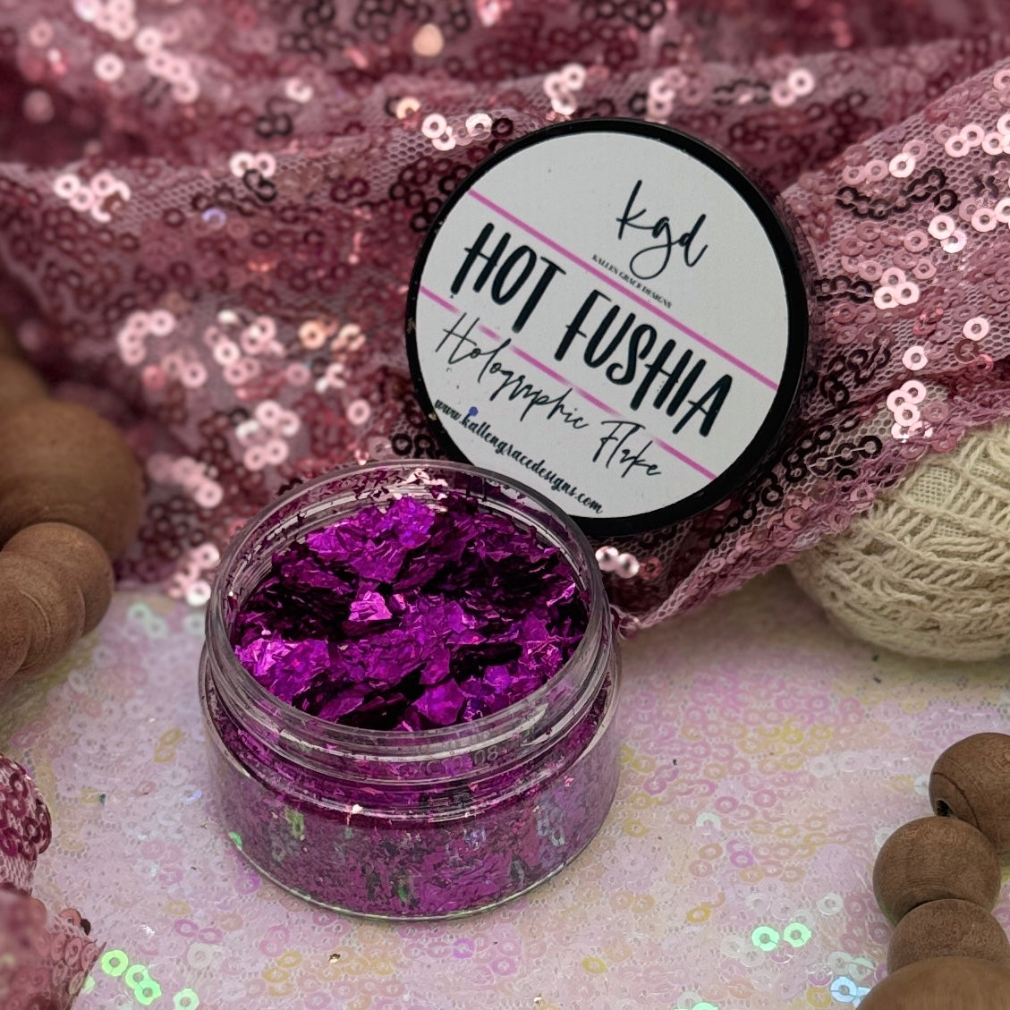 Hot Fuchsia {Holo Foil Flake}