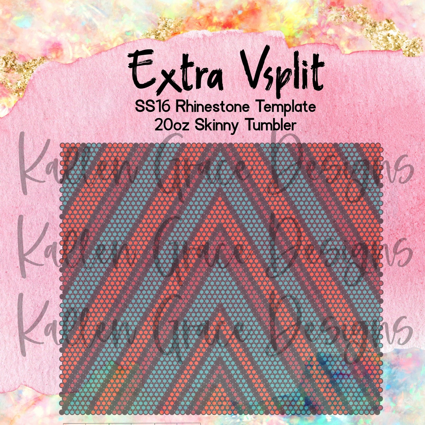 Extra V-Split SS16 Rhinestone Template