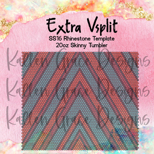 Extra V-Split SS16 Rhinestone Template