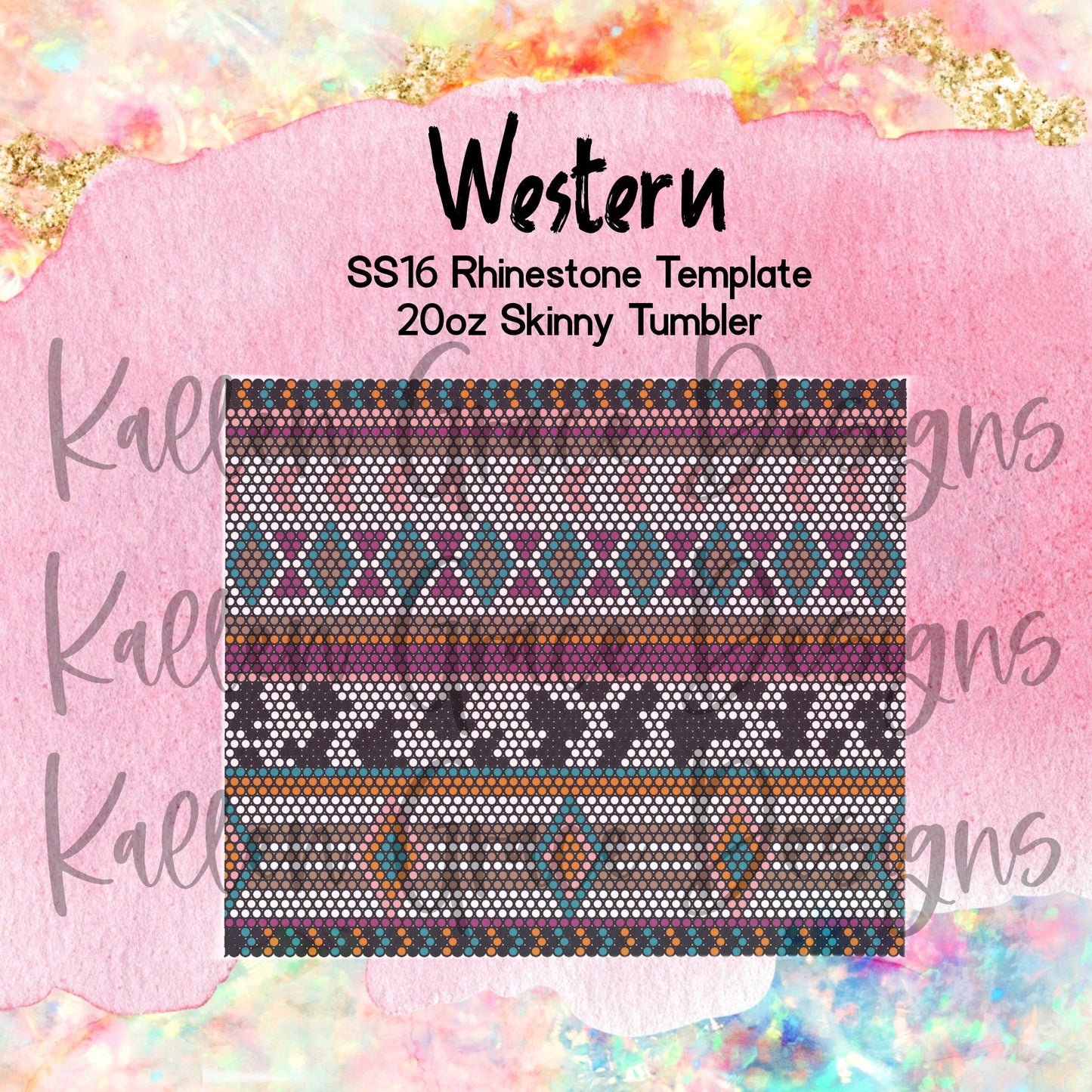 Western SS16 Rhinestone Template