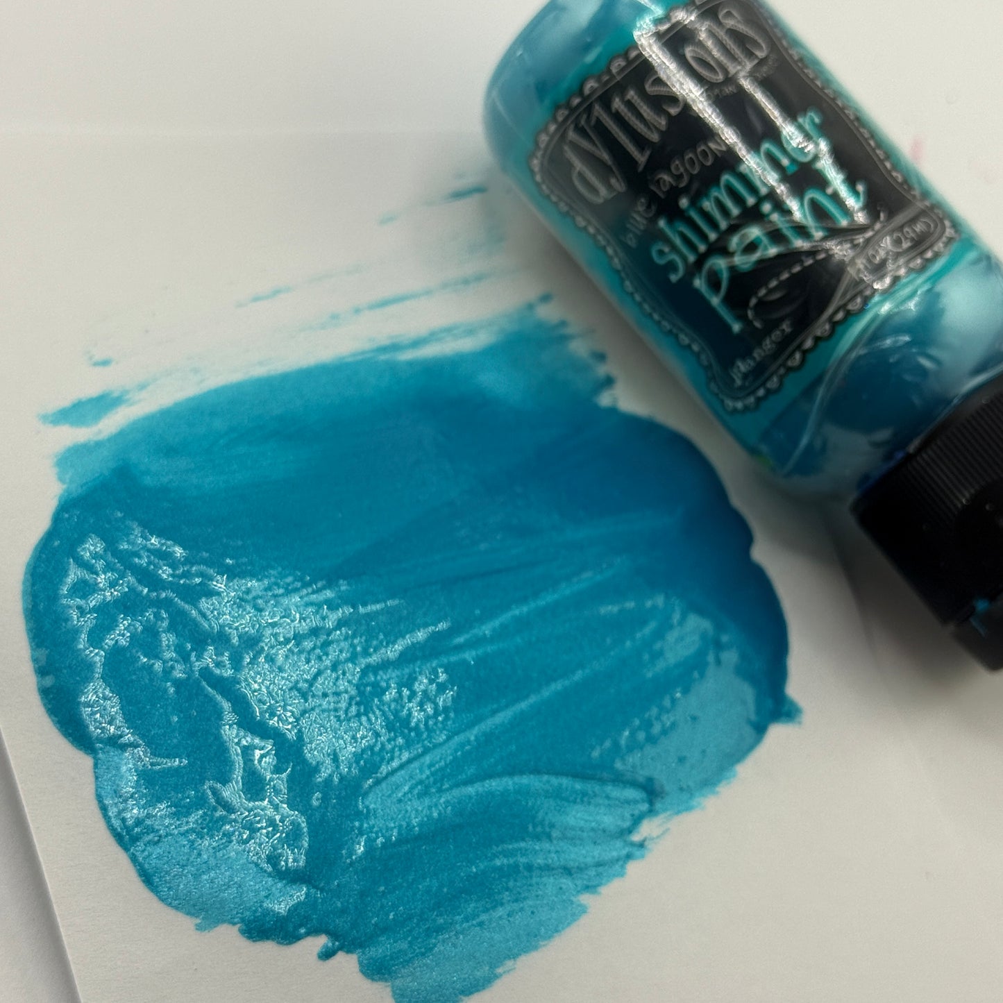 Blue Lagoon Shimmer {Dylusions Paint}