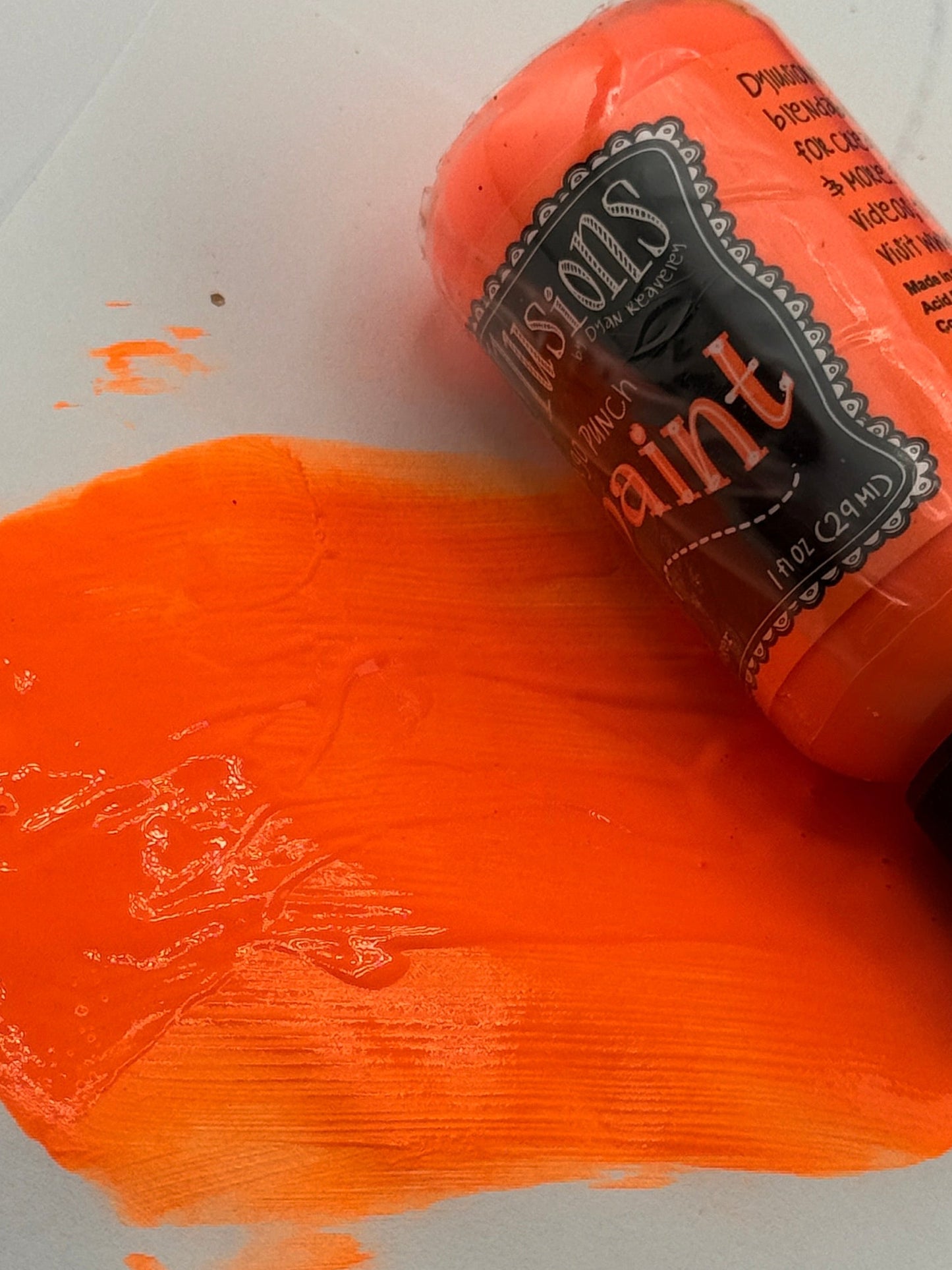 Mango Punch {Dylusions Paint}