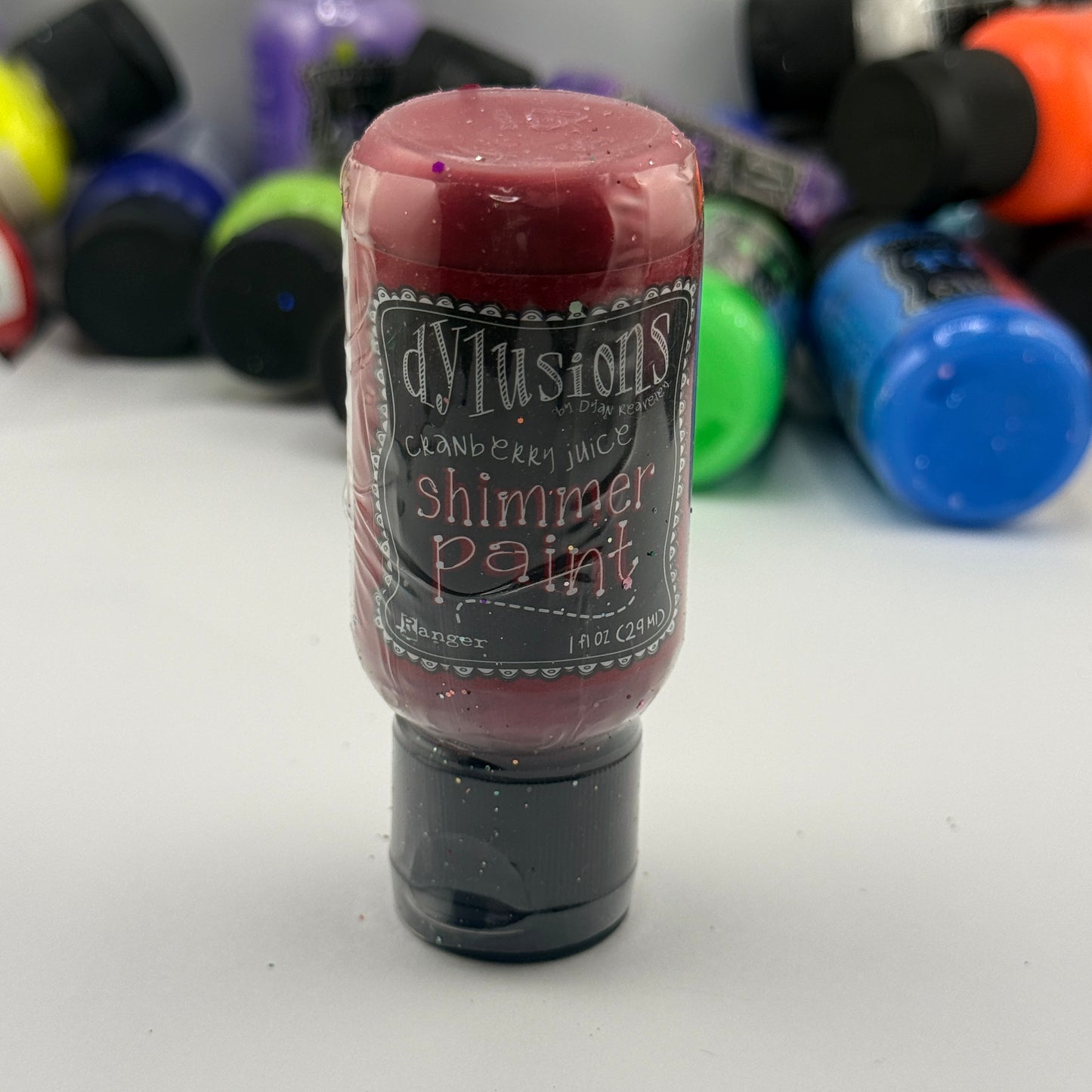 Cranberry Juice Shimmer {Dylusions Paint}