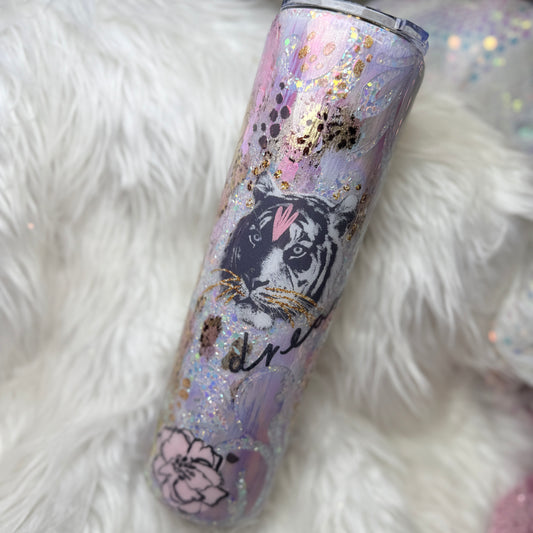 #7 {RTS} Opal Tooled Leather Tiger- 32 Plump