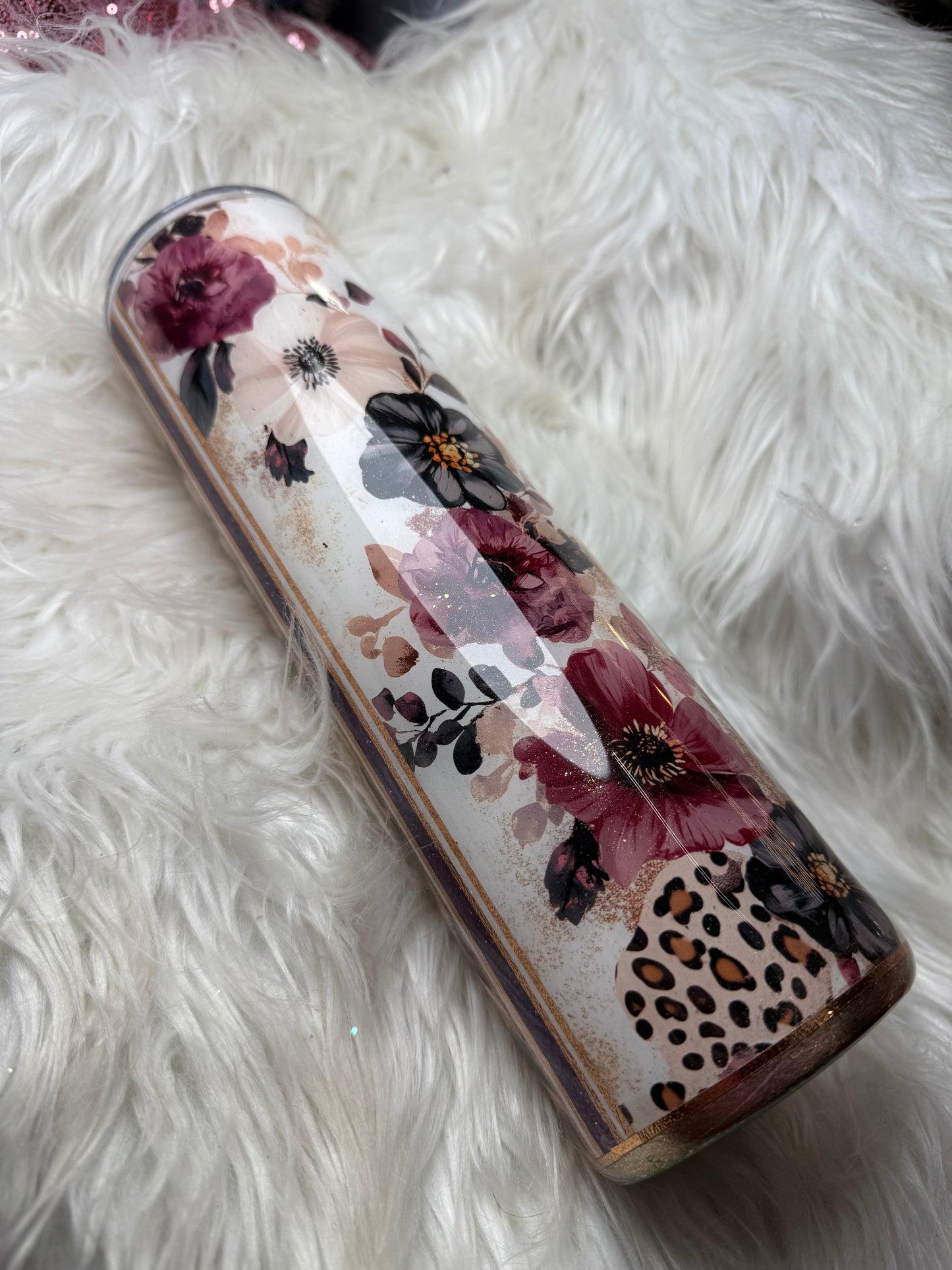 #14 {RTS} Striped floral Tumbler - 32 Plump