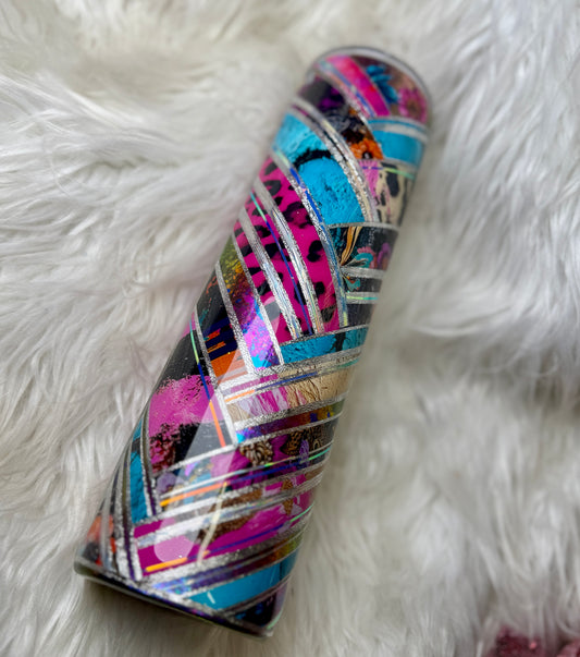 #16 {RTS} OG Braid Floral Zebra Tumbler - 32 Plump