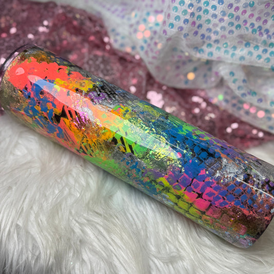 #29 {RTS} Neon Embossed Tumbler -  32 Plump