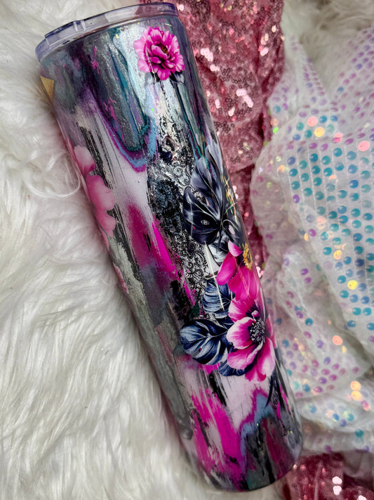 #36 {RTS} Pink Floral Throwndown -  32 Plump