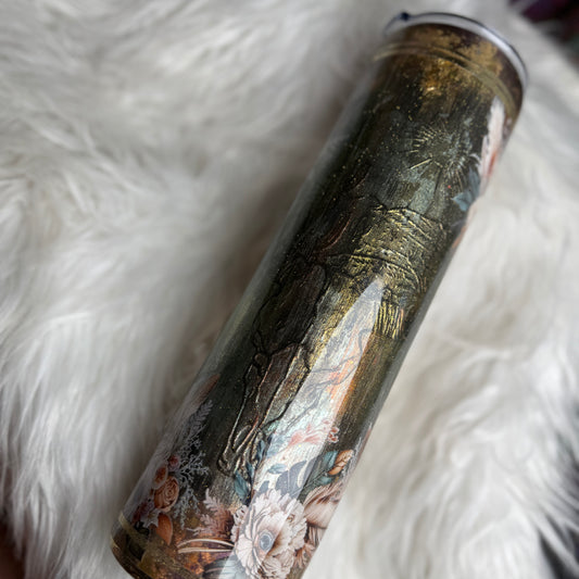 #42 {RTS} Bull Skull & Floral Tumbler - 32 Plump