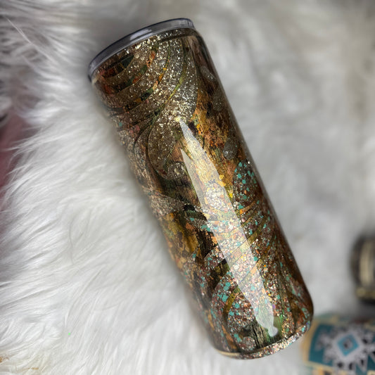 #52 {RTS} Graffiti Tooled Leather - 24oz Plump