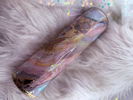 #82 {RTS} Hand Decorated Geode Blush - 32oz Plump