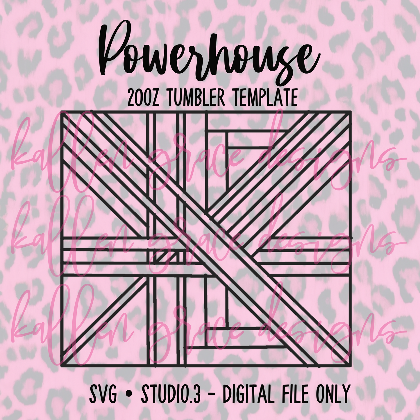 20oz Powerhouse {Tumbler Template}