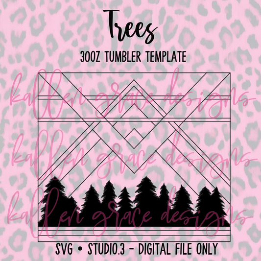 30oz Trees {Tumbler Template}