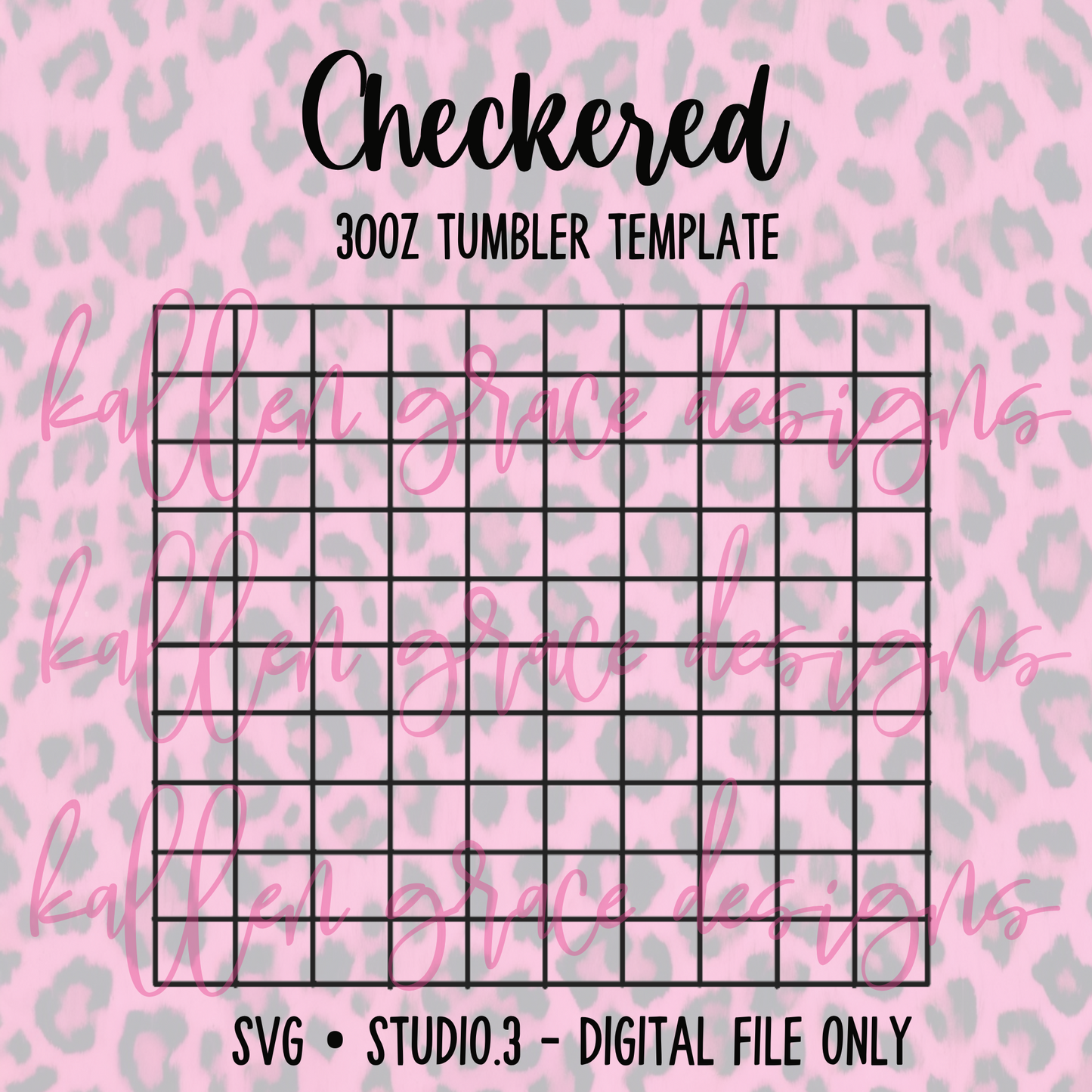 30oz Checkered {Tumbler Template}