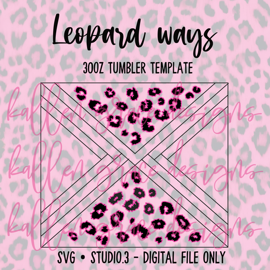 30oz Leopard Ways {Tumbler Template}