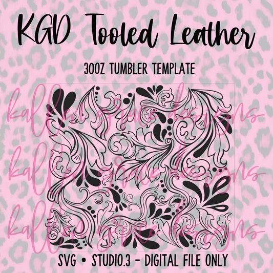 30oz KGD Tooled Leather {Tumbler Template}