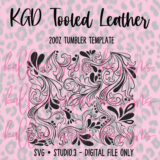 20oz KGD Tooled Leather {Tumbler Template}