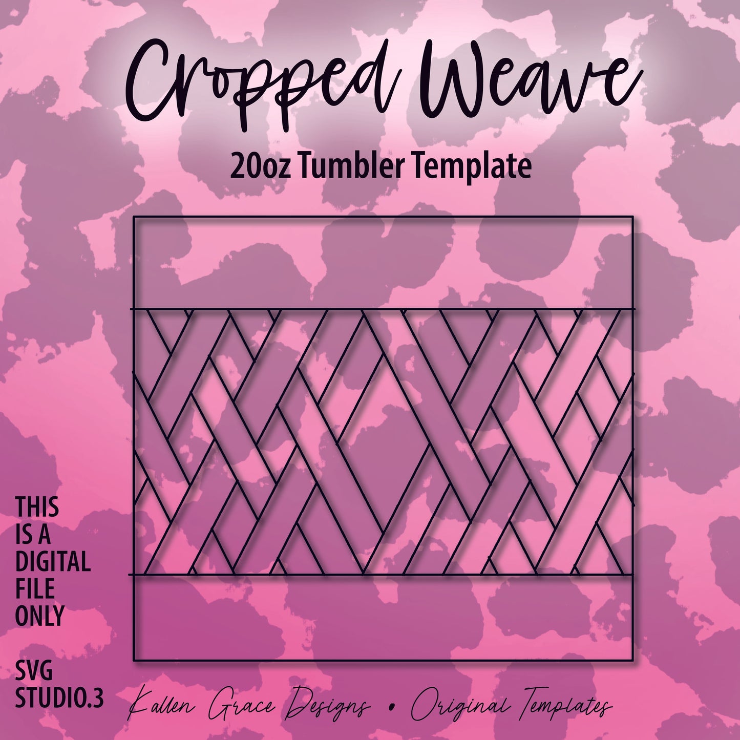 20oz Cropped Weave Tumbler Template