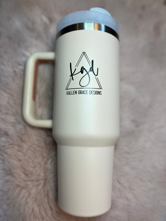 {Dusty Rose} 40oz KGD Handle Tumbler
