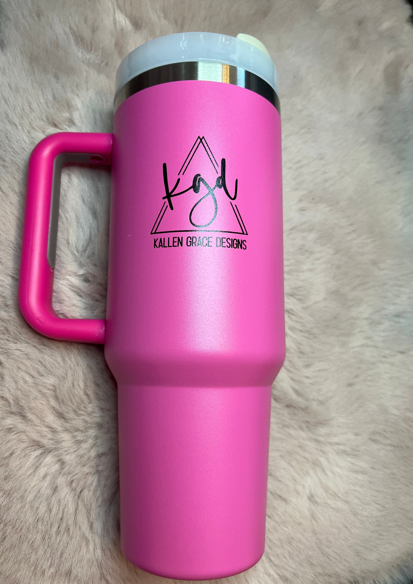 {Hot Pink} 40oz KGD Handle Tumbler