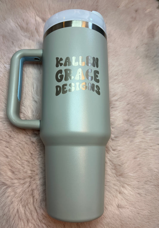 {Grey} 40oz KGD Handle Tumbler