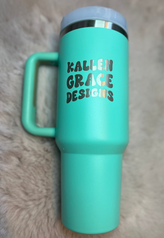 {Aqua} 40oz KGD Handle Tumbler