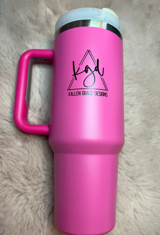 {Hot Pink} 40oz KGD Handle Tumbler