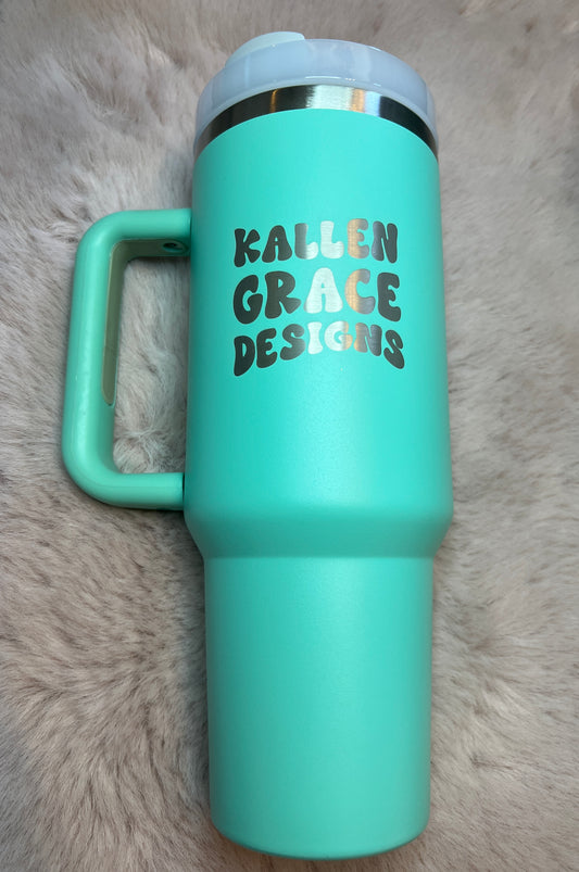 {Aqua} 40oz KGD Handle Tumbler