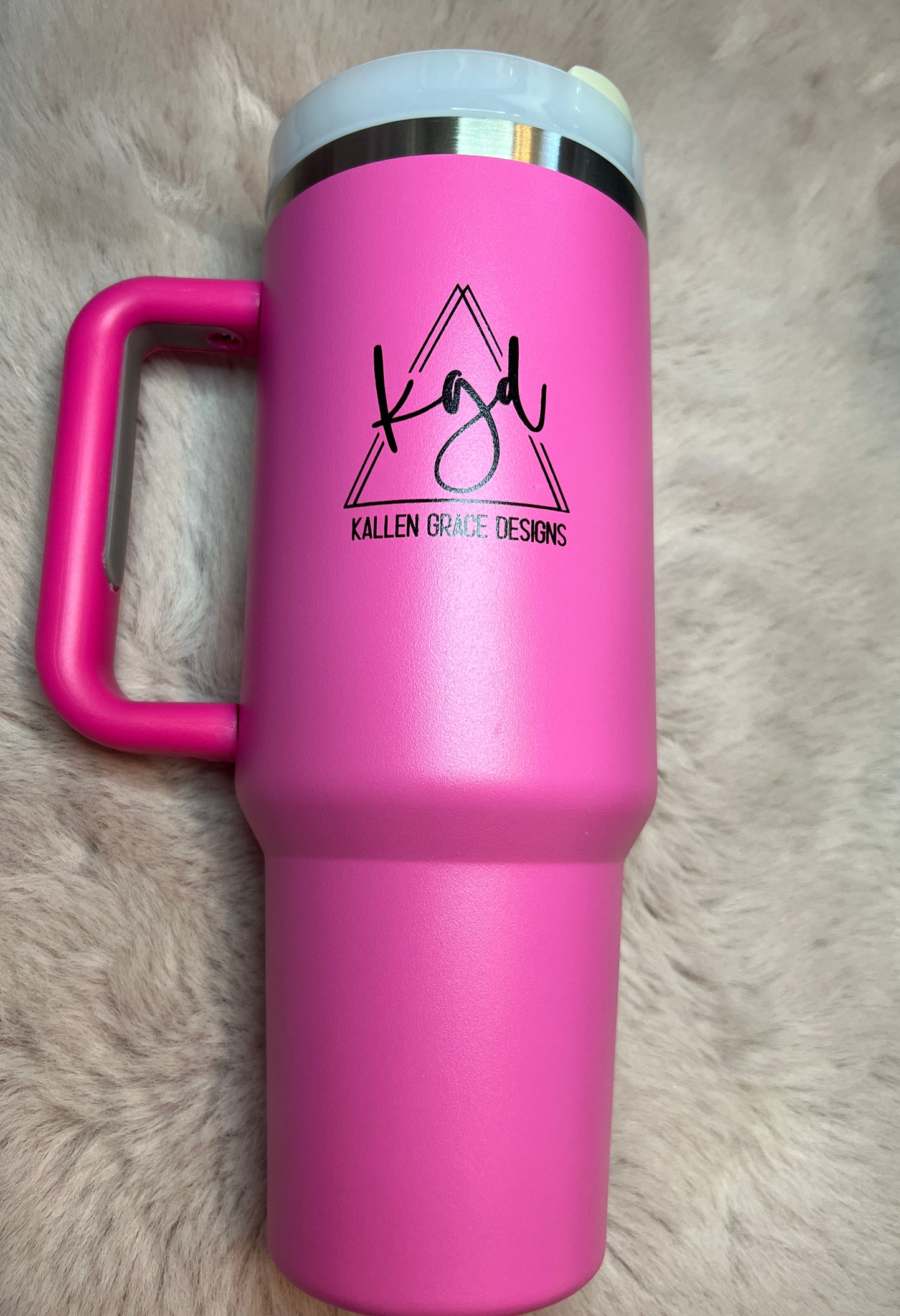 {Hot Pink} 40oz KGD Handle Tumbler