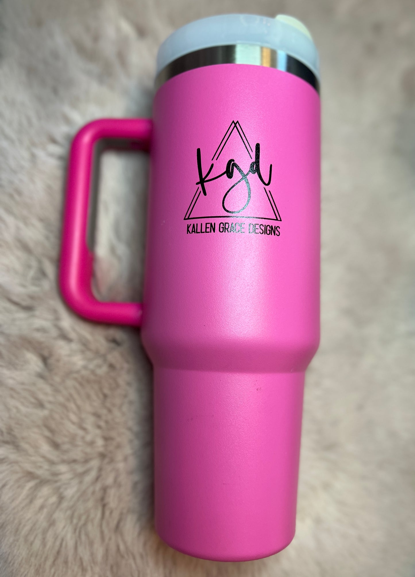 {Hot Pink} 40oz KGD Handle Tumbler