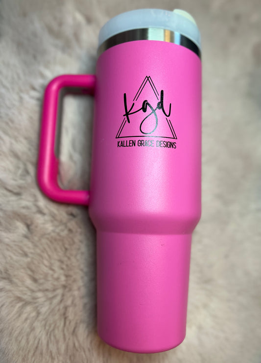 {Hot Pink} 40oz KGD Handle Tumbler