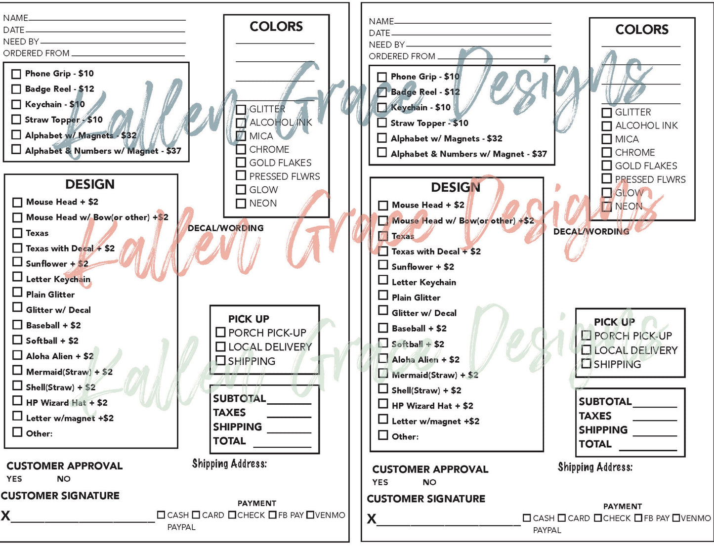 Order Forms