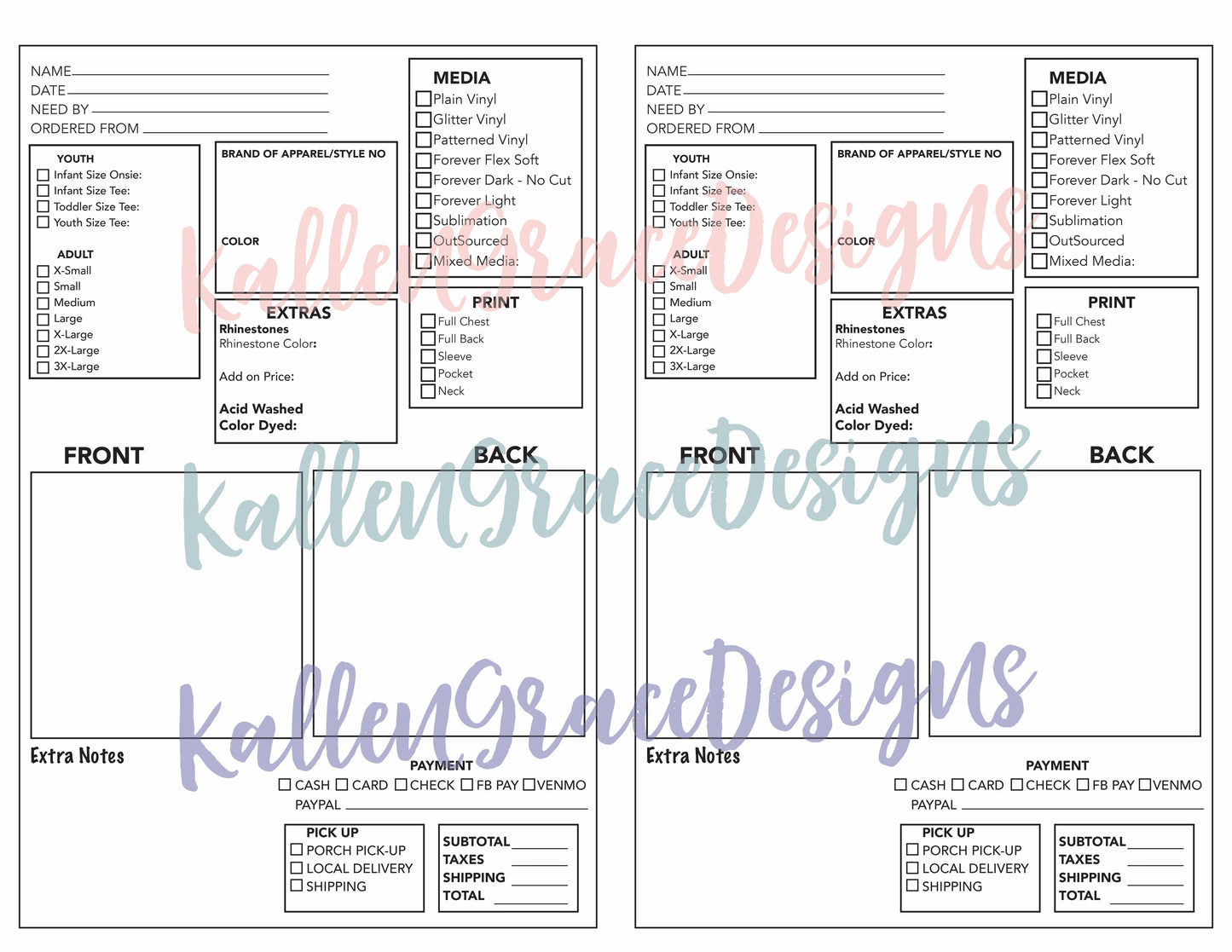 Order Forms