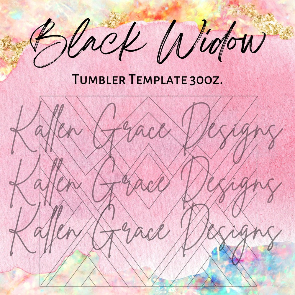 30oz Skinny Black Widow Tumbler Template