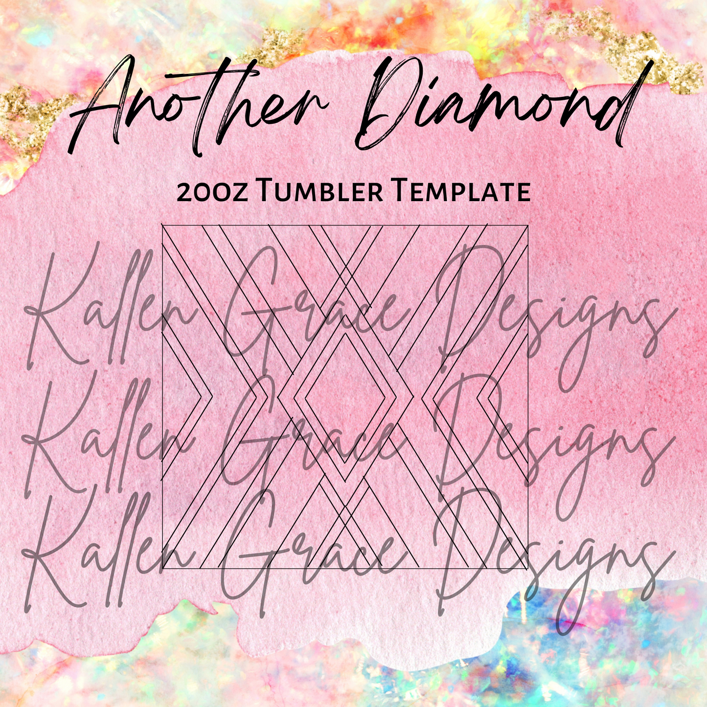 20oz Skinny "Another Diamond" Tumbler Template