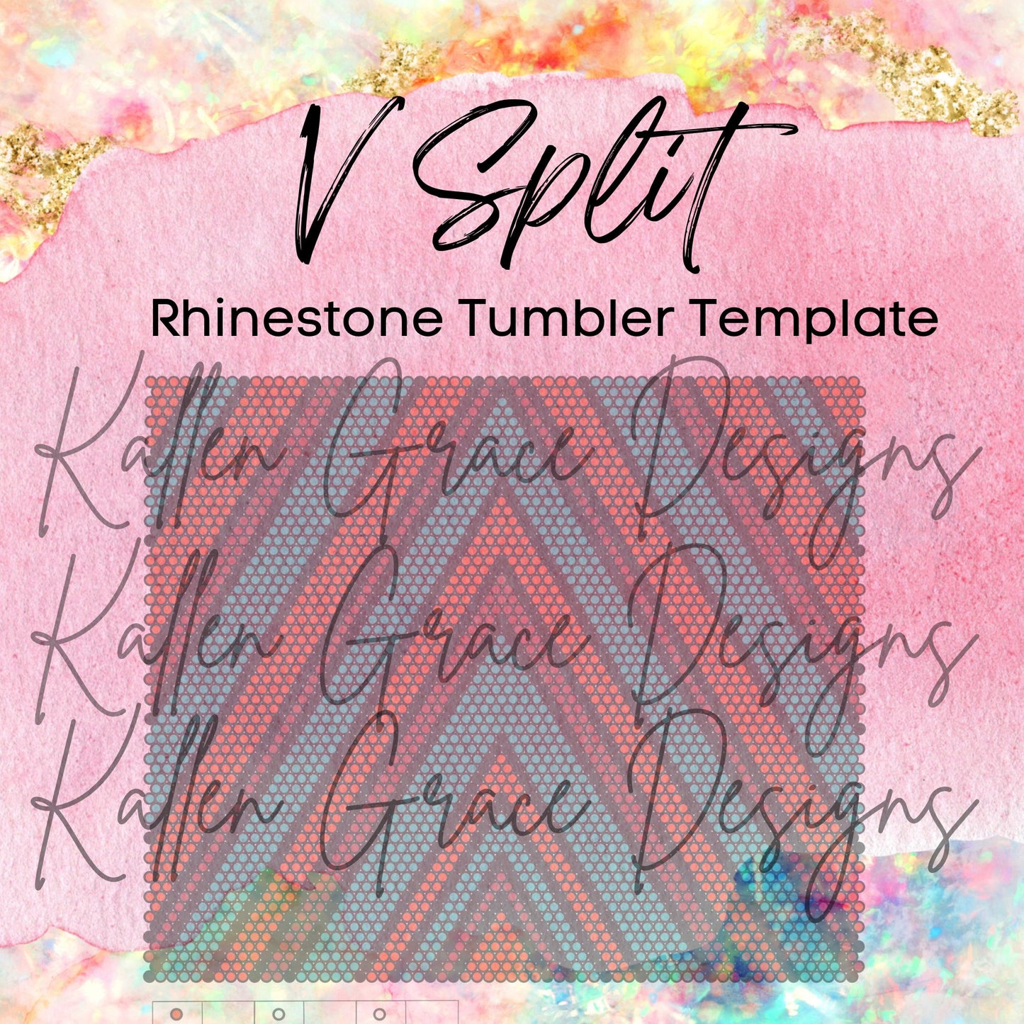 Rhinestone V Split Template