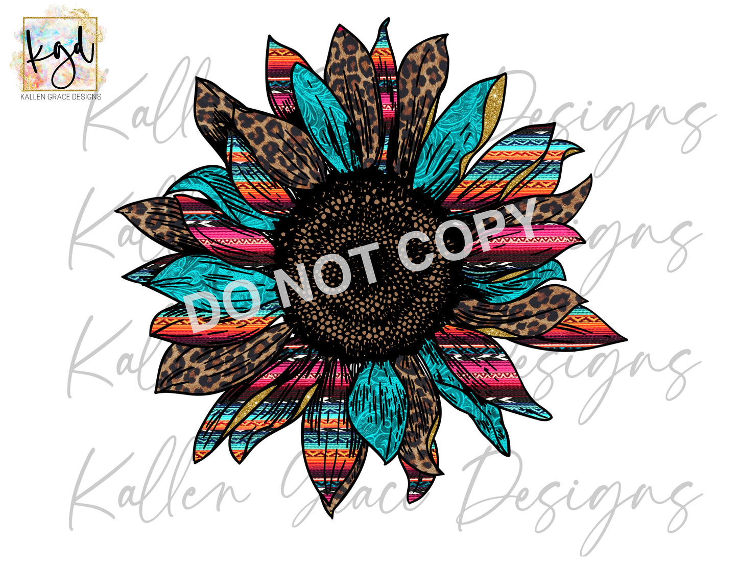 Serape Sunflower Digital Download